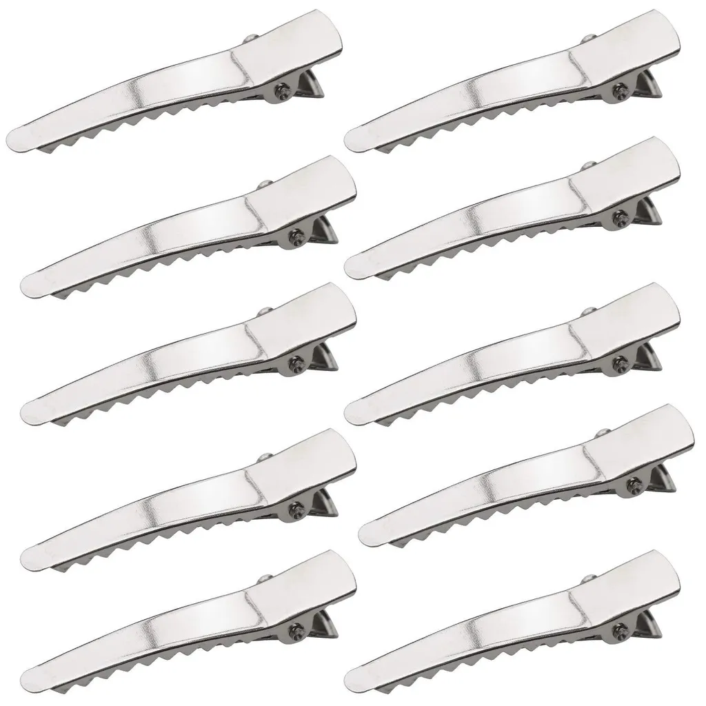 50 Pinces Barrettes en Cuir pour Création de Bijoux de Tête et Coiffure