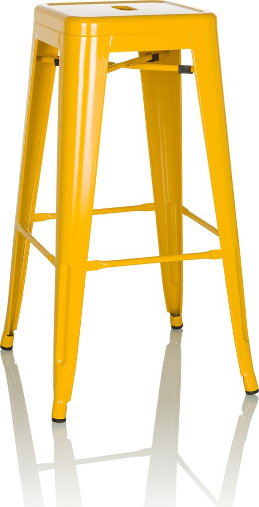 hjh OFFICE Barhocker VANTAGGIO HIGH Metall Hocker bis 150 kg belastbar Sitzhöhe 77 cm