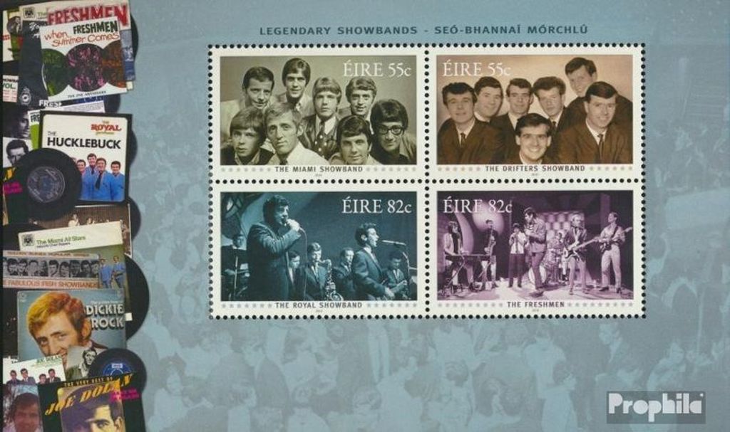 Briefmarken Irland 2010 Mi Block84 (kompl.Ausg.) gestempelt Legendäre Showbands