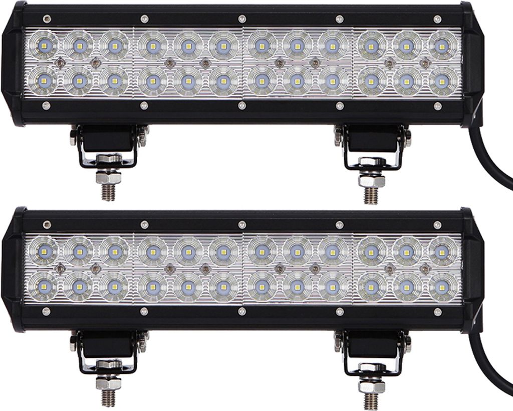Greenmigo 2 X 72W Led Arbeitsscheinwerfer Light Bar Arbeitslicht Flood Zusatzscheinwerfer 60 Grad Kaltweiß 6000-6500K 12-24V 6800lm Wasserdicht IP67