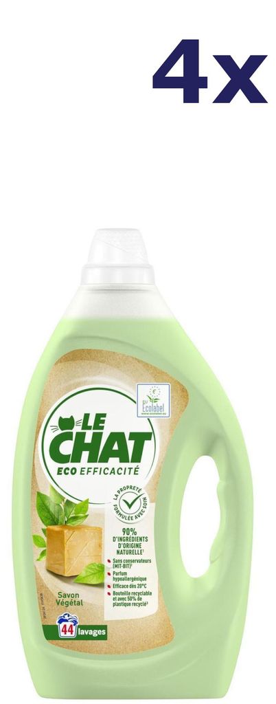 4x Le Chat Flüssigwaschmittel „Eco Efficacité“ mit Produktbild 