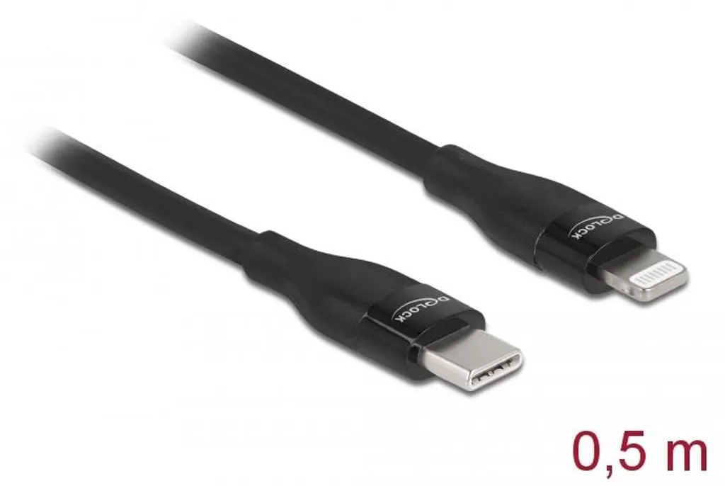 Câble Lightning vers USB-C compact 0,5m - Transfert de données 480 Mbps - 5