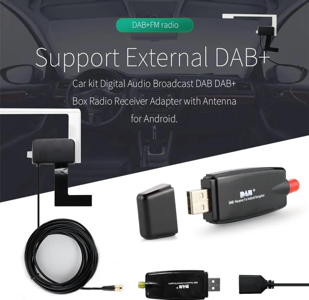 Récepteur DAB+ en ABS Durable pour Autoradio Android - Connexion USB - 2