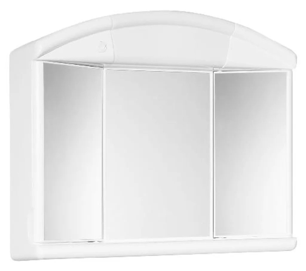 Étagère de salle de bain avec miroir et lumière Aqualine Salva 590 mm blanc