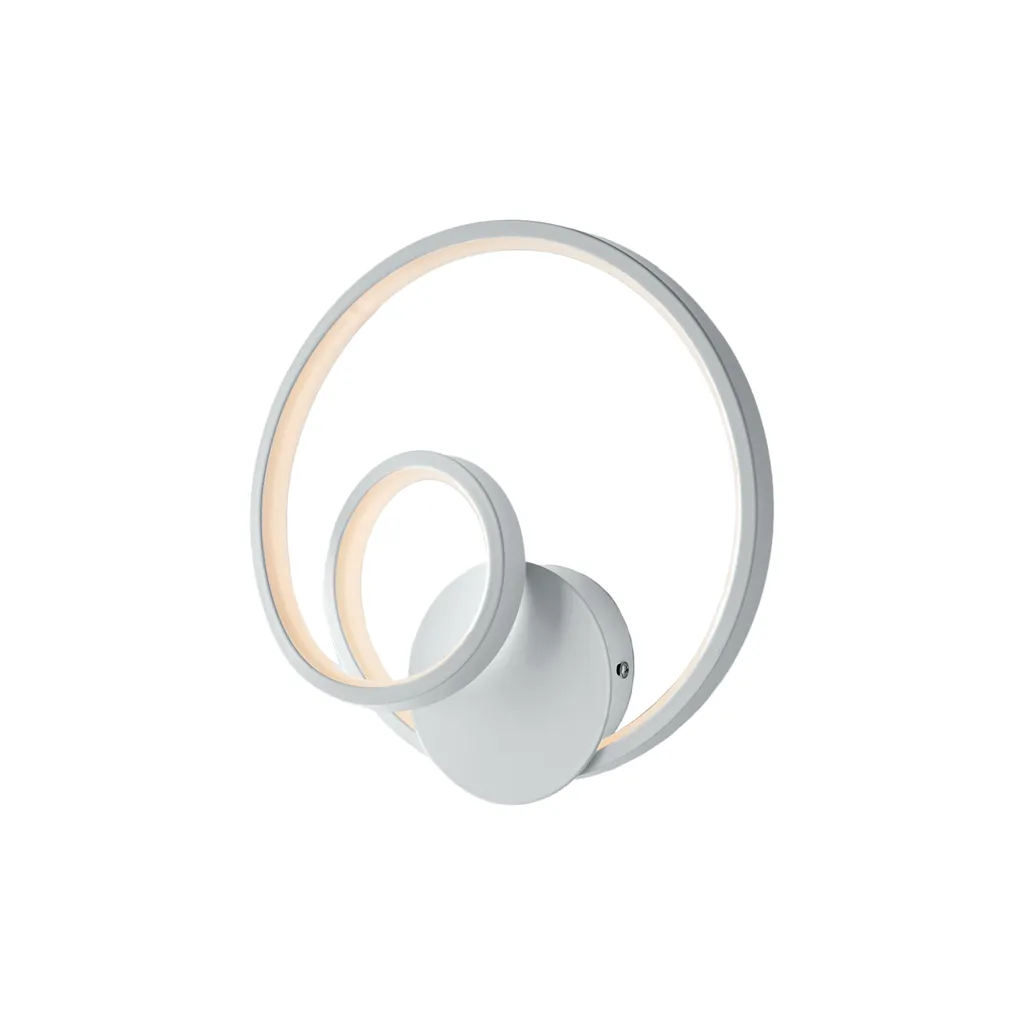 Malena Applique in metallo e alluminio bianco con led integrato L.26 P.8 BL247-ABC