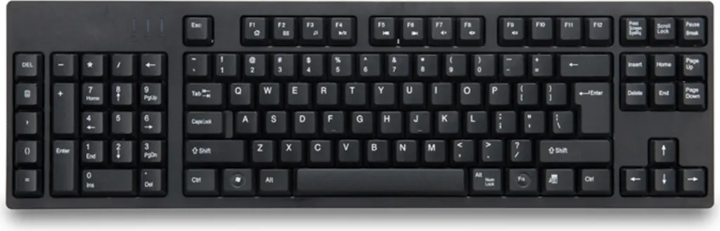 Clavier pour gaucher travail de bureau ergonomique double USB noir complet