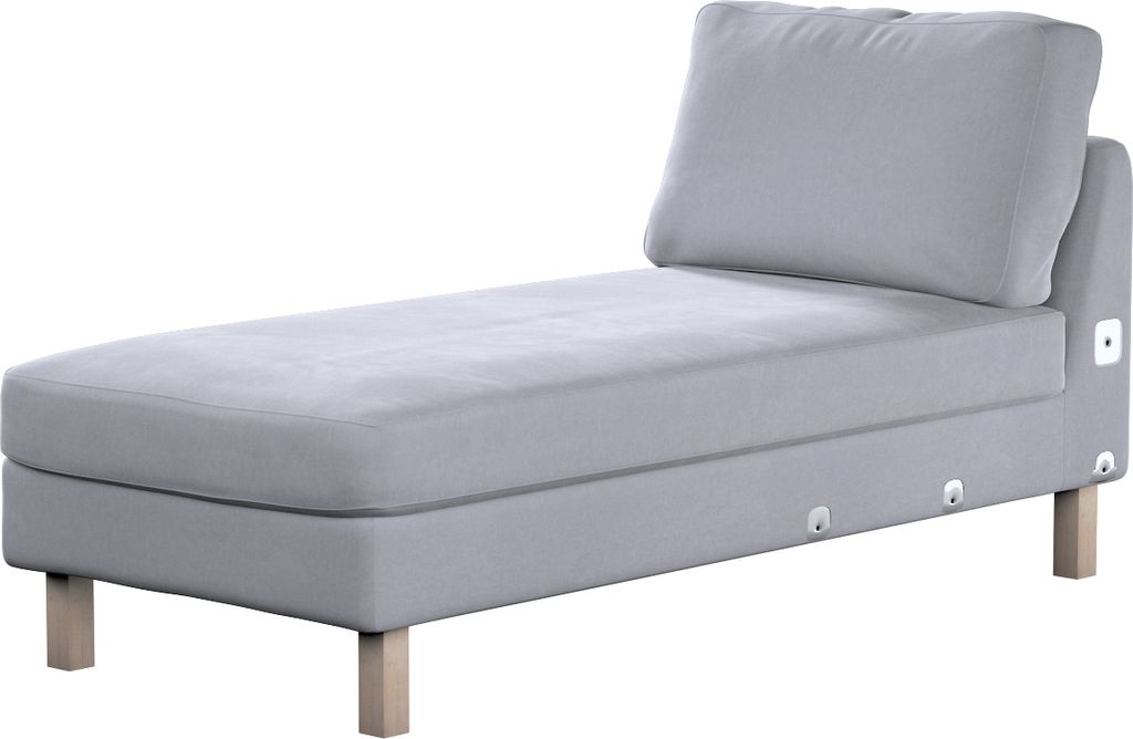 Dekoria Bezug für Karlstad Recamiere Zustellsofa, kurz, grau, Bezug für Karlstad Recamiere Zustellsofa