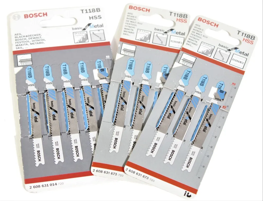 BOSCH Lame per seghetto alternativo Lame per seghetto alternativo Utensile per seghetto alternativo Lamiera set 3 pezzi