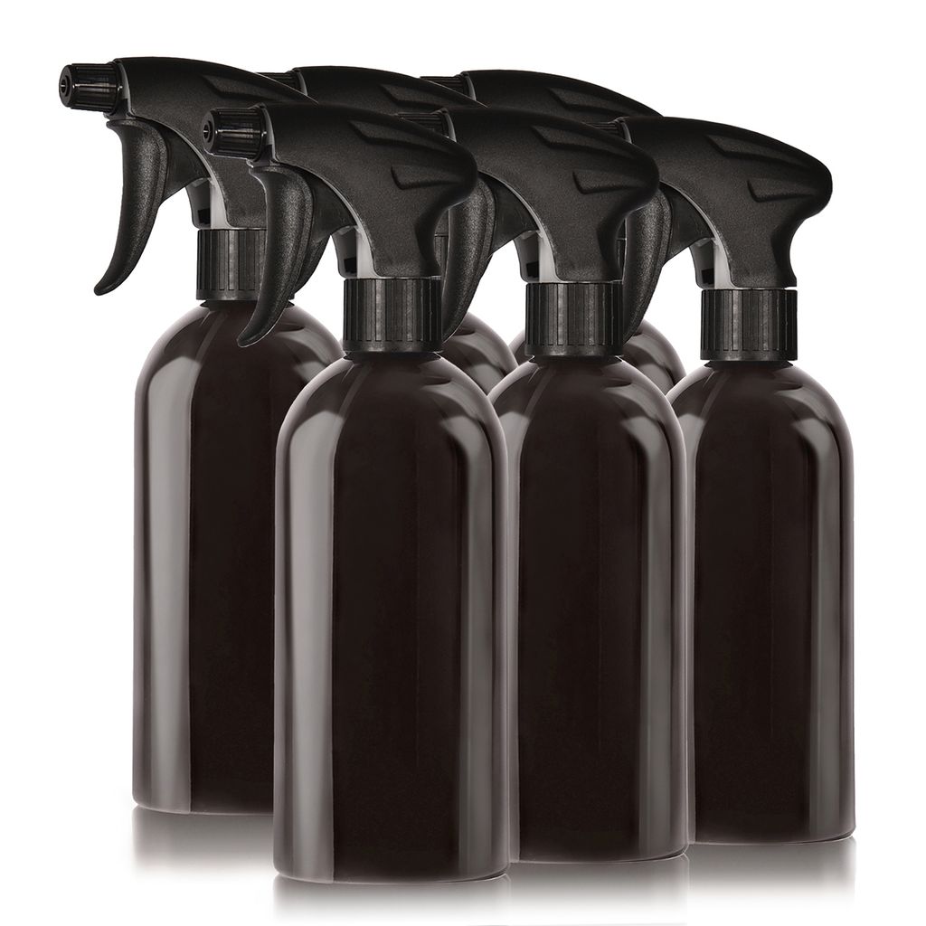 Oputec 6 x 500ml Sprühflaschen aus Kunststoff Schwarz zum Produktbild 