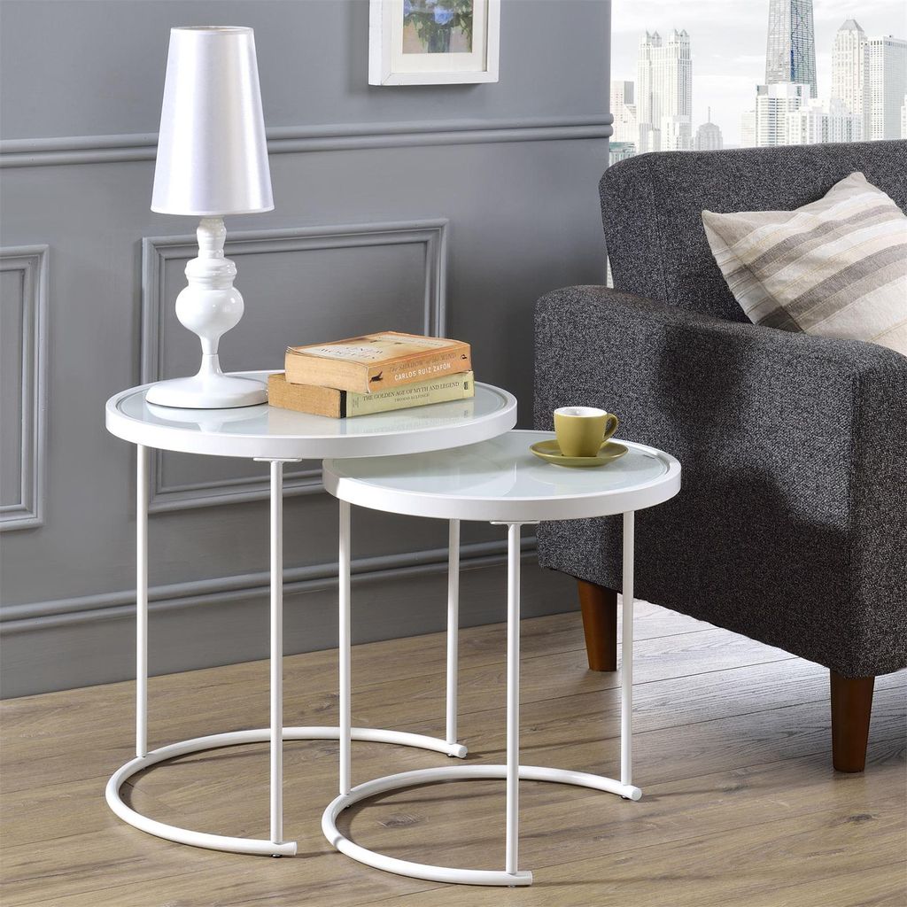 Couchtisch LEYRE im 2er Set,runder Beistelltisch Produktbild 