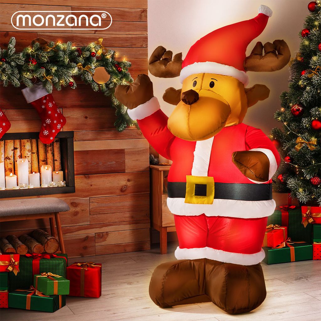 MONZANA® Aufblasbares Rentier 135cm LED Beleuchtet Produktbild 8