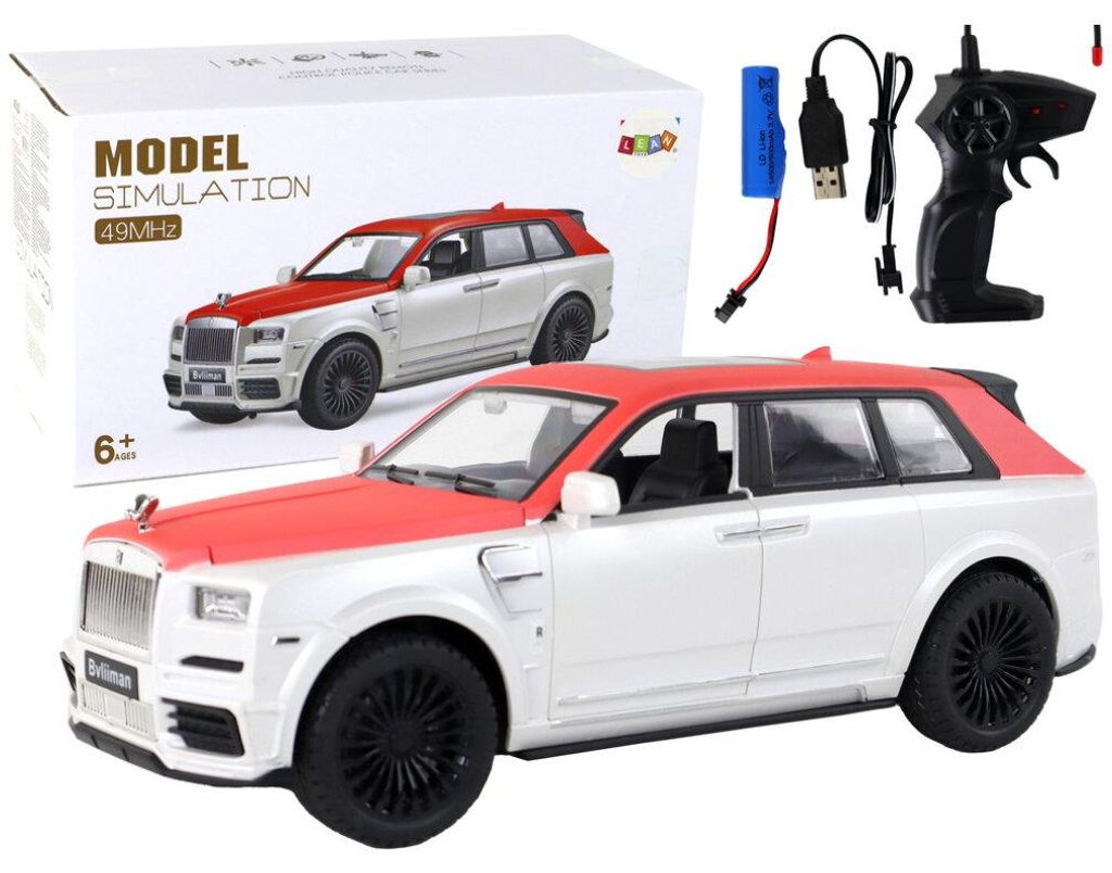 Lean Toys Auto R/C 1:20 Bia?o-Czerwone Samochód Pilot
