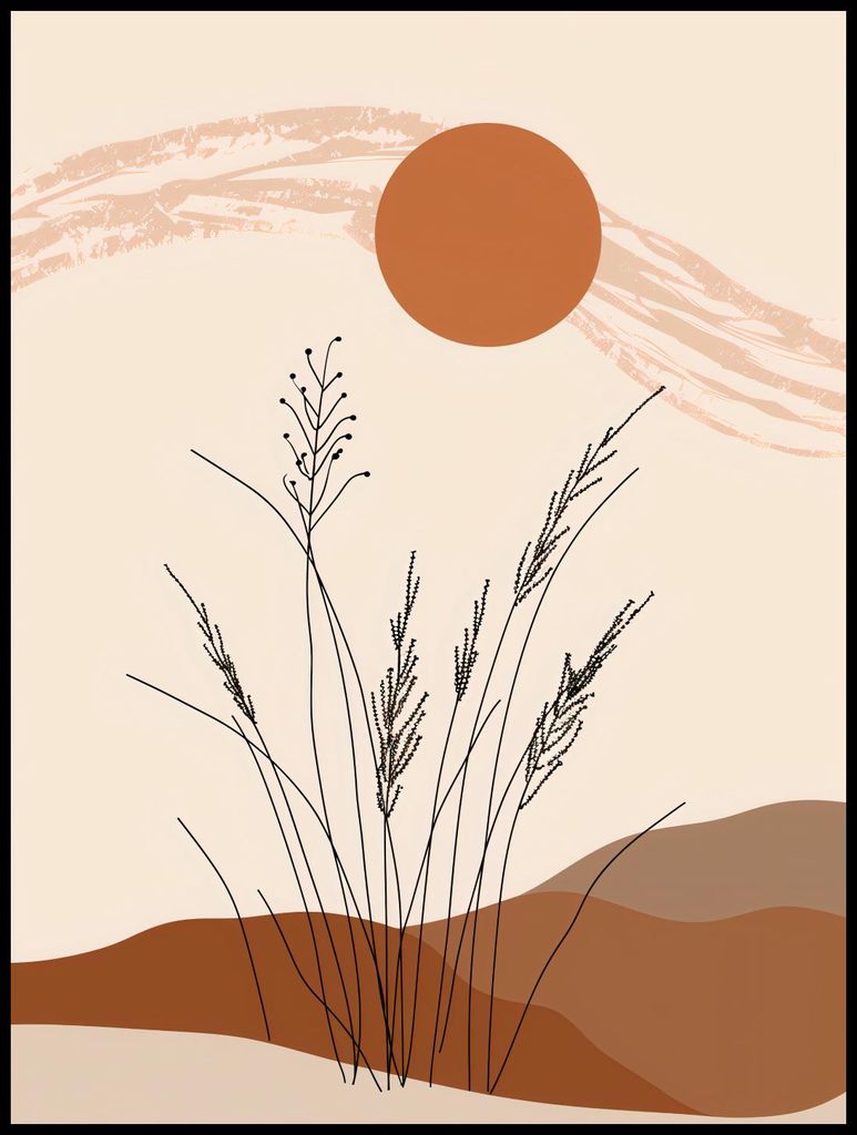 Poster 75x100cm Goldene Halme