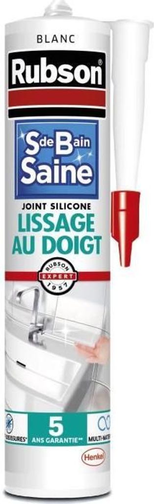 Sanitärversiegelung - RUBSON - 1469154 - Gesundes Badezimmer - Fingerweich - Weiß - 280 ml