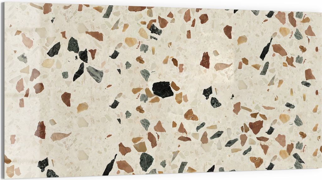 DEQORI Magnettafel Glas 100x50 cm 'Bunter Terrazzo-Stil' beschreibbar Whiteboard Küche