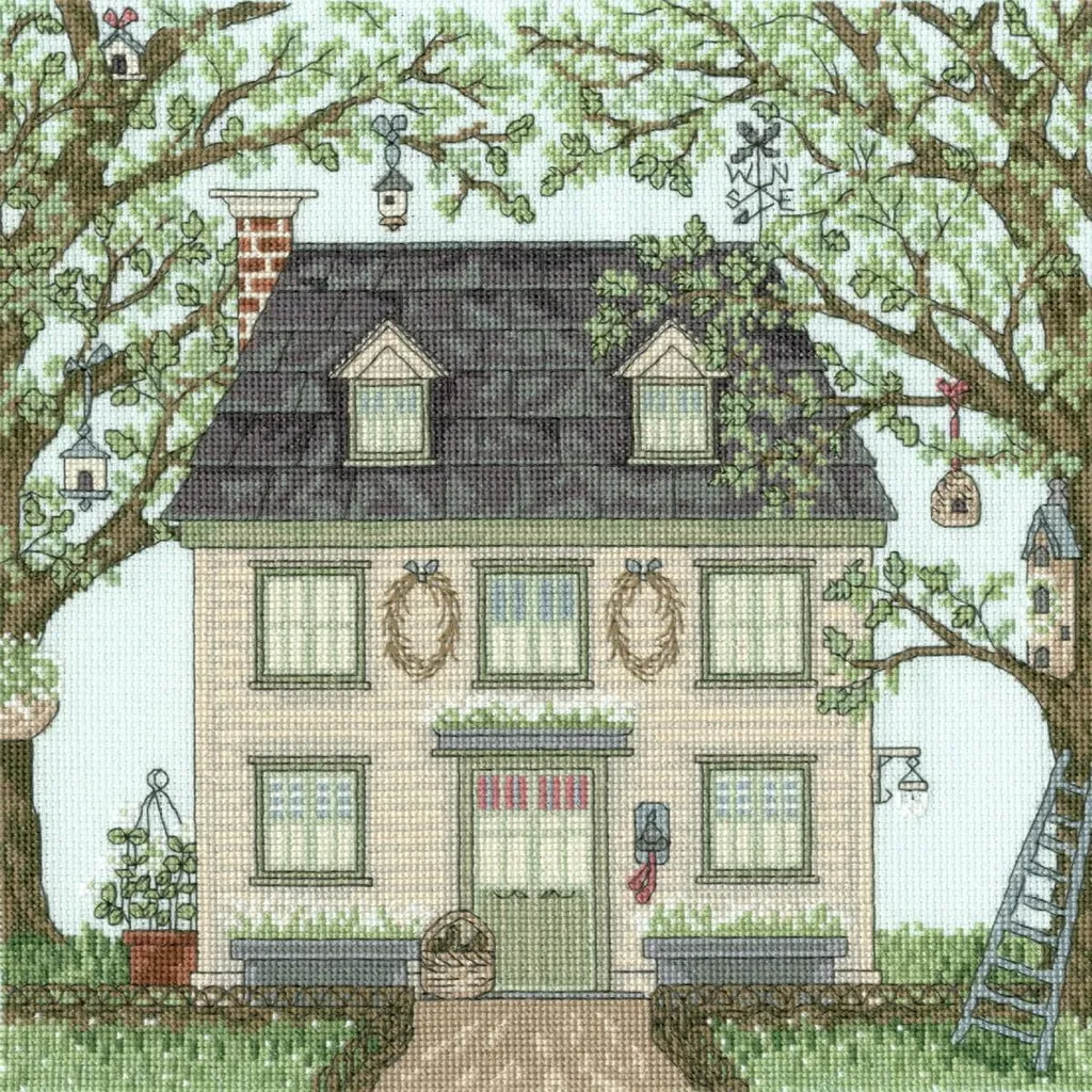 Tableau point de croix Maison de Campagne XSS10 Bothy Threads 25x25 cm