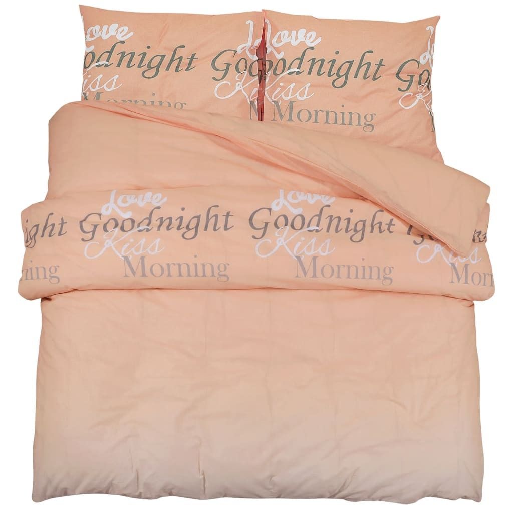 vidaXL Bettwäsche-Set Rosa 200x200 cm Baumwolle Produktbild 