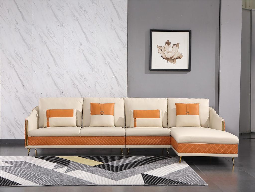 Couch Ecksofa Leder Wohnlandschaft Garnitur Design Modern Sofa L-Form Gruppe