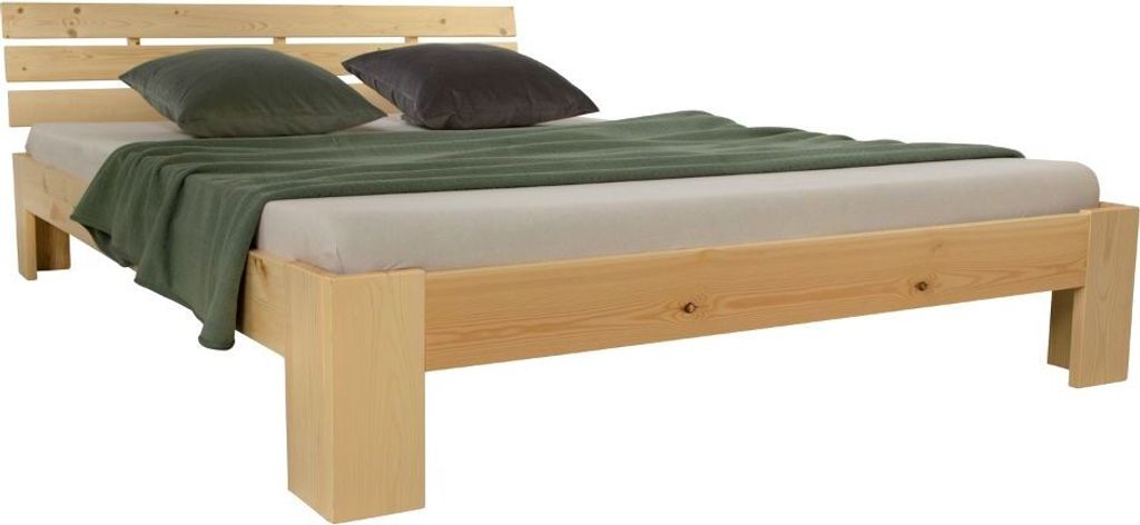 Homestyle4u Holzbett 180x200 Doppelbett mit Lattenrost Produktbild 