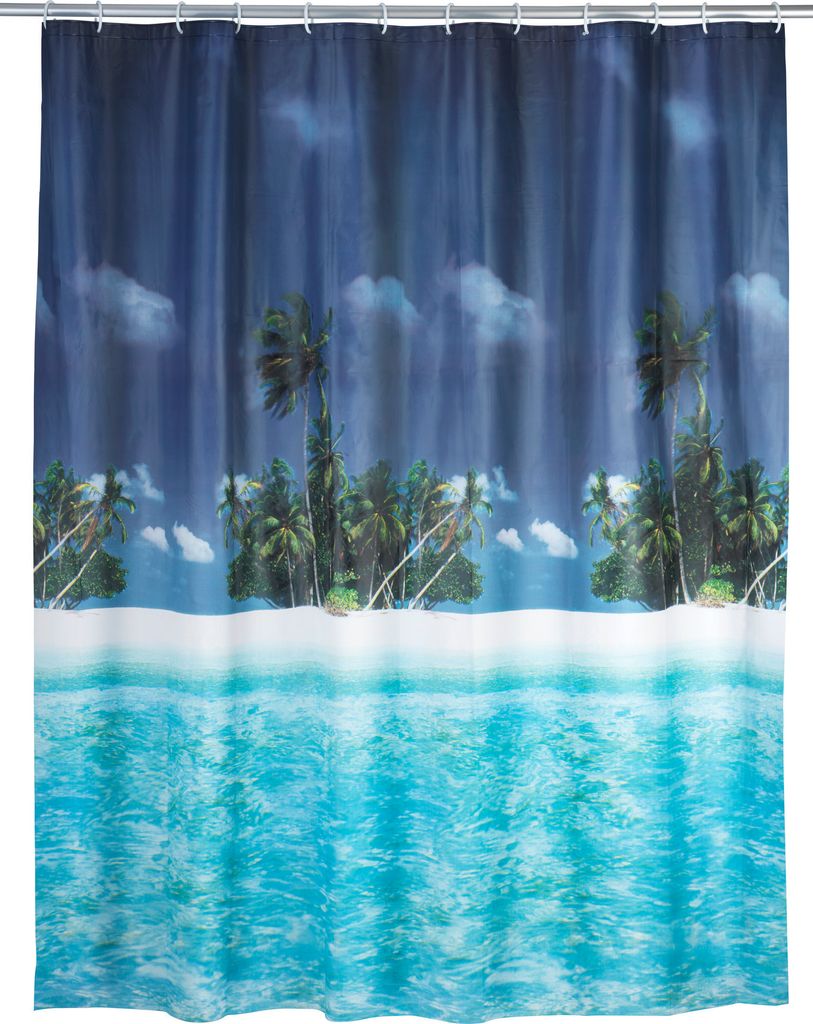 Tenda da doccia Wenko palm beach, 180 x 200 cm, 19101100 Immagine del prodotto 