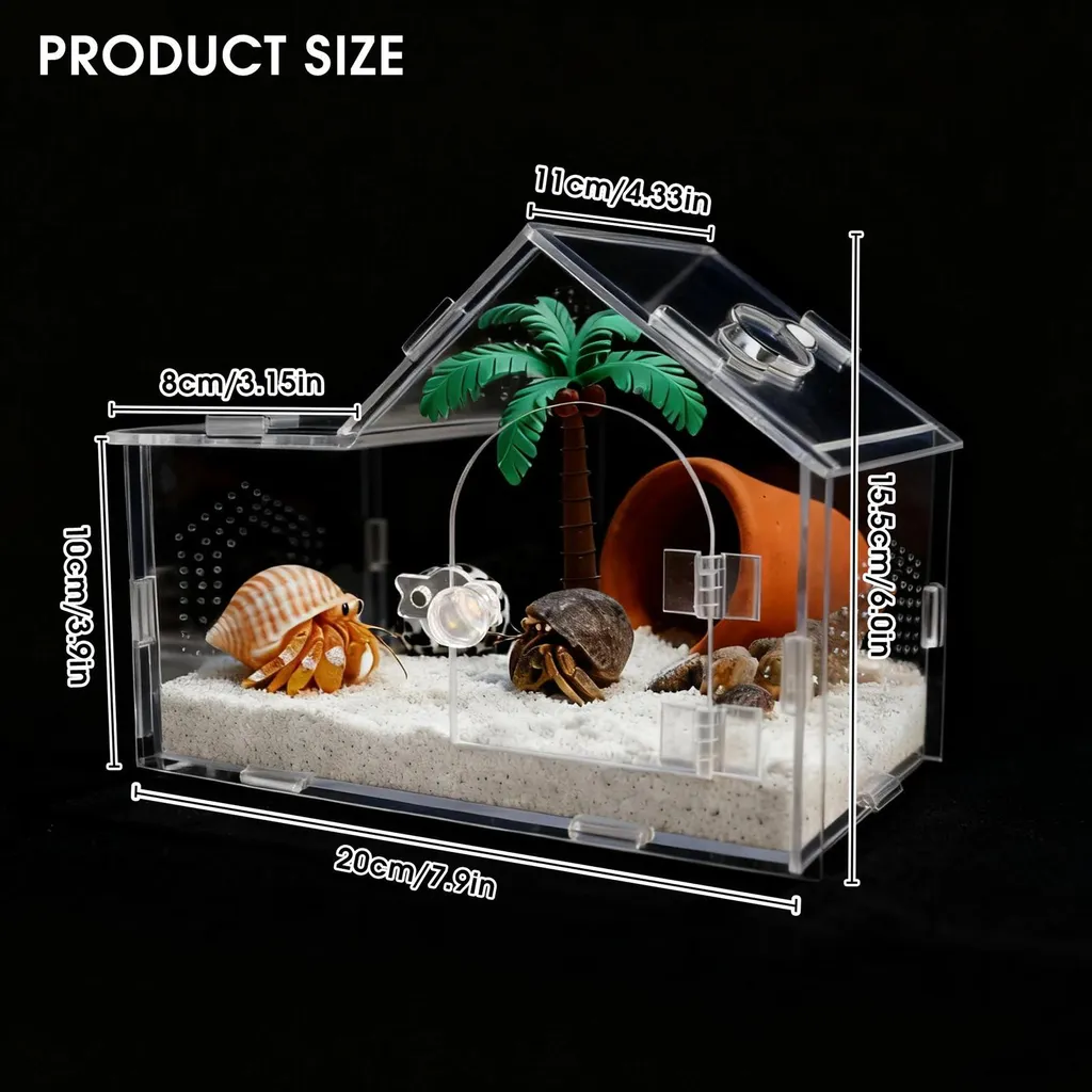 Terrarium modulaire en acrylique transparent avec aération optimale