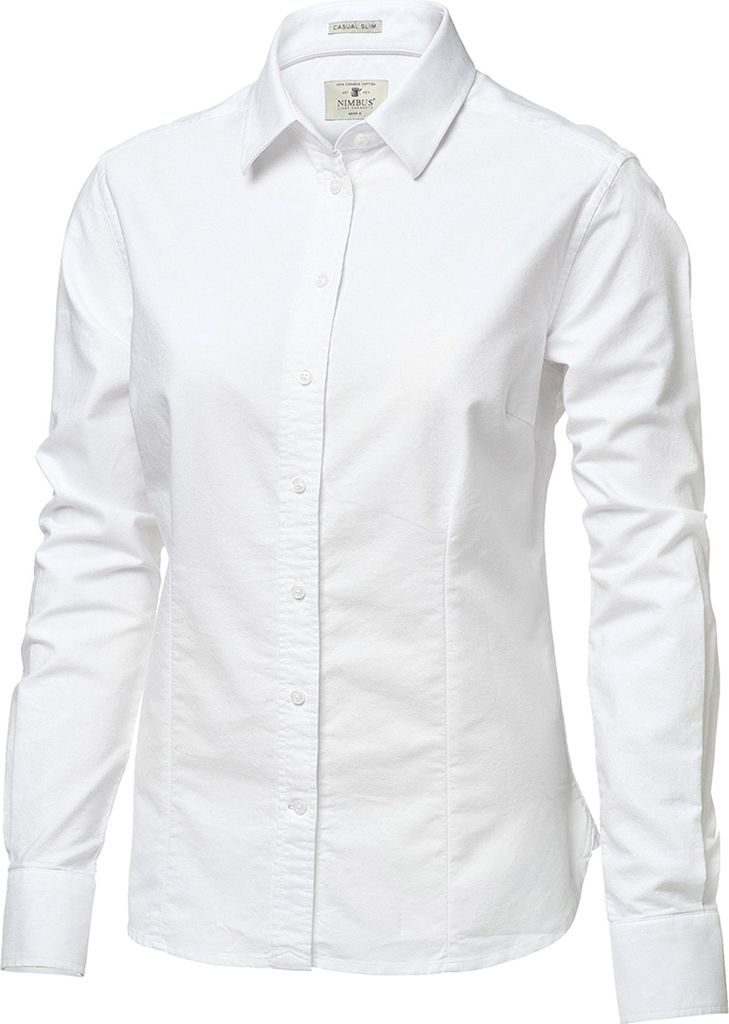 Nimbus Damen Rochester Oxford Hemd, langärmlig RW3632 (XL) (Weiß)