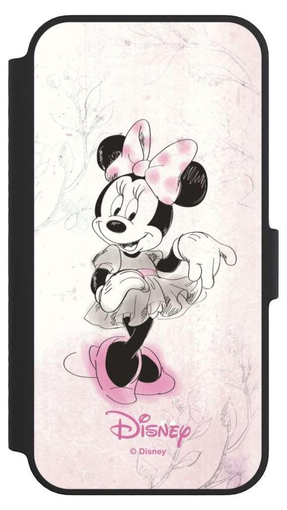NIVOCASE Klapphülle für Apple iPhone 14 Handyhülle aus Kunst Leder NIVOflip schwarz Disney Minnie Mouse Vintage