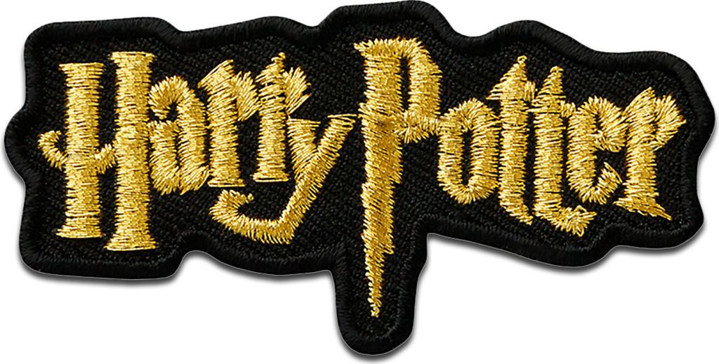 Harry Potter Logo - Aufnäher, Bügelbild, Aufbügler, Applikationen, Patches, Flicken, Zum Aufbügeln, Größe: 6,1 x 3,3 cm
