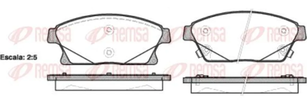 Plaquettes de Frein REMSA 1431.02 OE 22799077 pour Astra J et Mokka