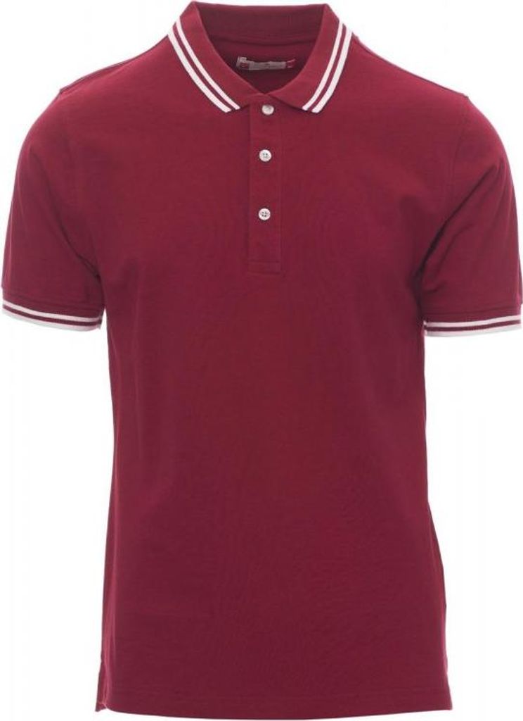 Herren Poloshirt "SKIPPER" - Payper Bordeaux/Weiss M Produktbild 