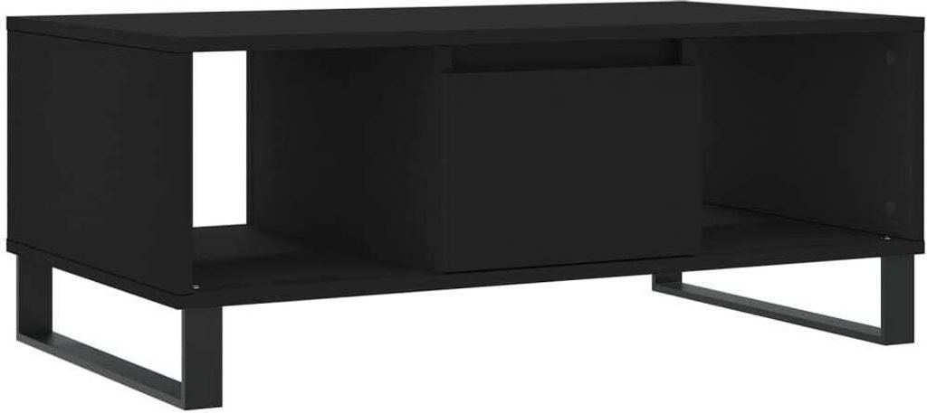 vidaXL Konferenčný stolík čierny 90x50x36,5 cm Drevo Obrázok produktu 
