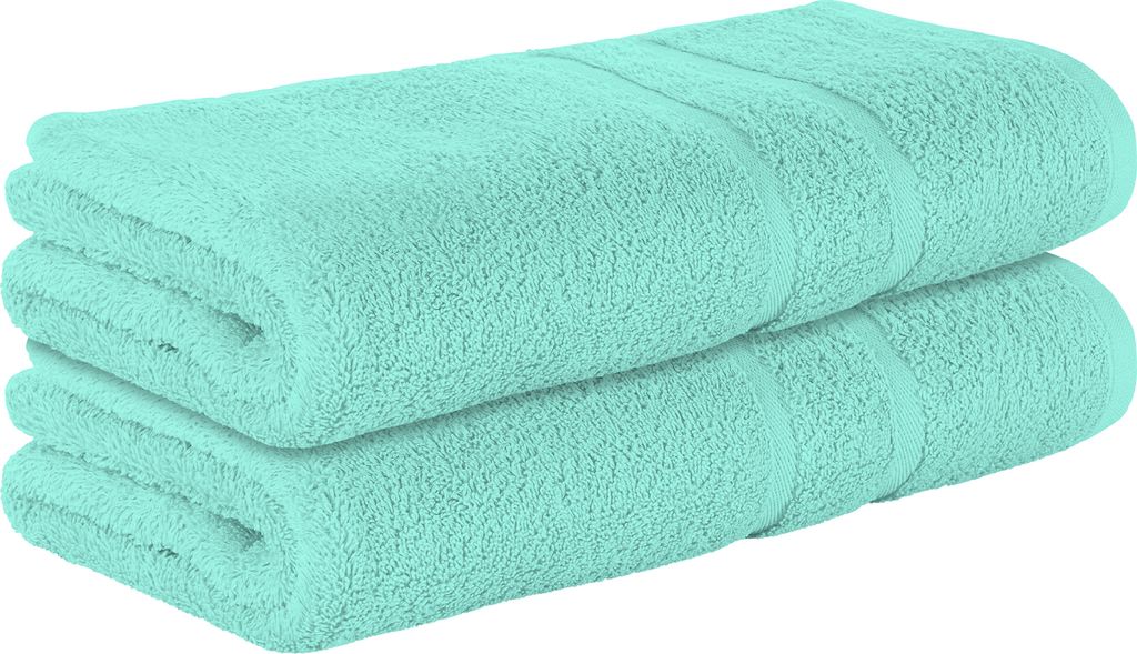StickandShine 2er SET Premium Frottee Duschtuch 70x140 cm in mint in 500g/m² aus 100% Baumwolle