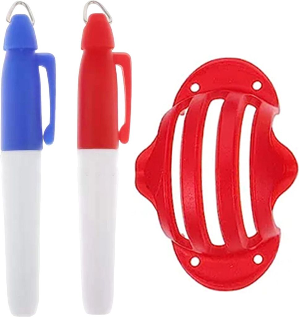 Golfball-Linienmarker, Golflinien-Schubladenwerkzeug, Markierungsschablone und Stifte-Set, Golfball-Ausrichtungsmarkierungswerkzeug, Golfzubehör