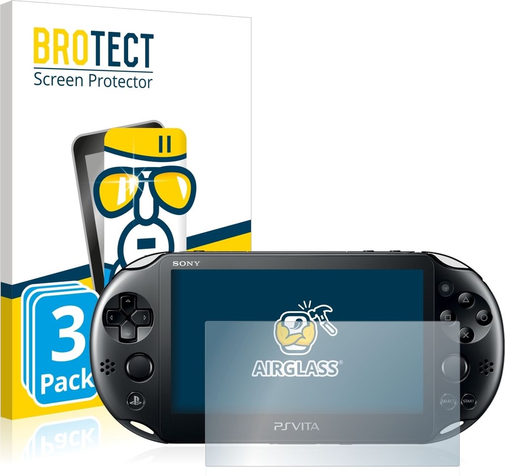 3x BROTECT Schutzglas für Sony Playstation Vita Schutzfolie Panzer Folie Glas Display Schutz klar
