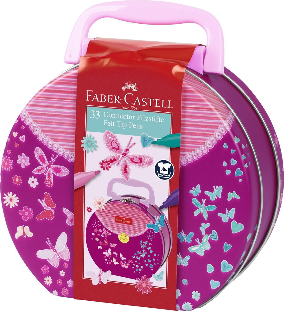 FABER-CASTELL Fasermaler CONNECTOR PEN 33er Handtasche Produktbild 