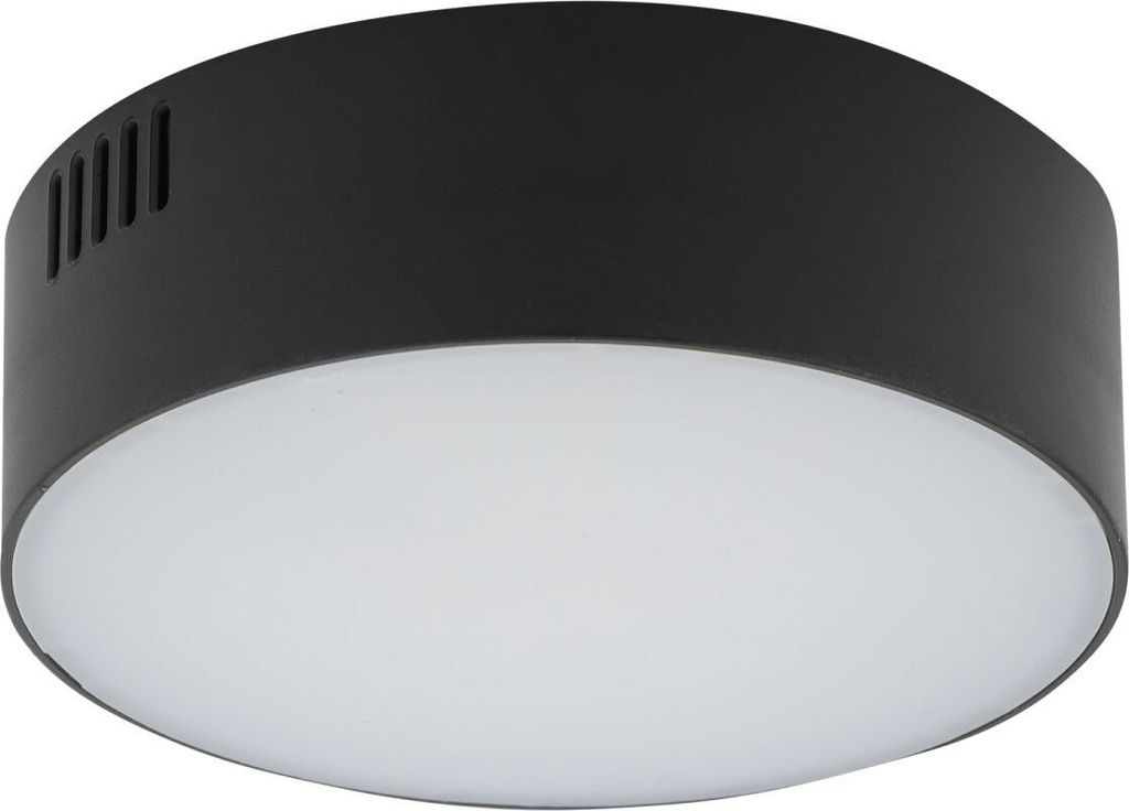Deckenlampe LED rund Ø 11 cm Schwarz 4000 K neutralweißes Licht 1300 lm Modern Deckenleuchte