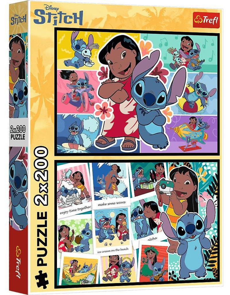 Puzzle 2x200 : La joyeuse vie de Stitch Image du produit 
