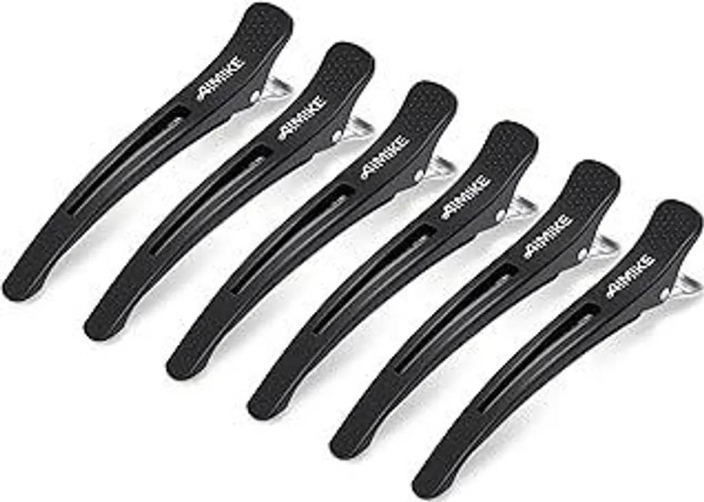 6 fermagli per capelli, fermagli da parrucchiere per acconciature e tagli, fermagli antiscivolo con elastico in silicone, fermagli senza tracce, fermagli per fissare i ricci, fermagli professionali da salone