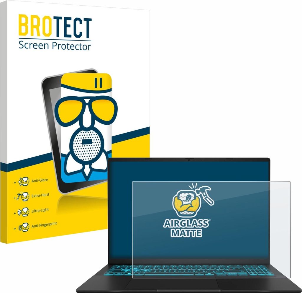 BROTECT Entspiegelungs Schutzglas für ASUS V16 V3607 Schutzfolie Panzer Folie Glas Display Schutz matt