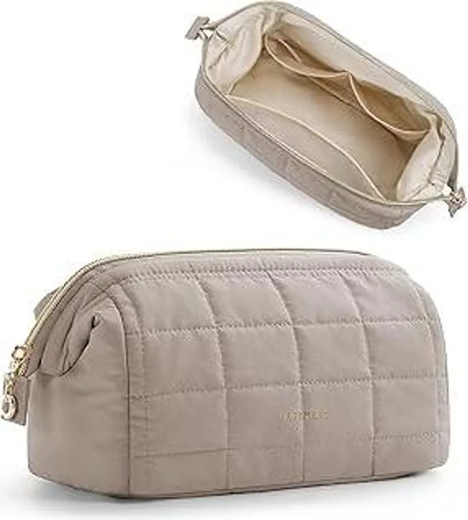 Mini Trousse BAGSMART Viaggio: Organizer Trucchi Compatto Cammello