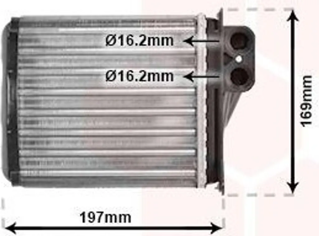 Radiateur chauffage aluminium durable VAN WEZEL pour VW Crafter