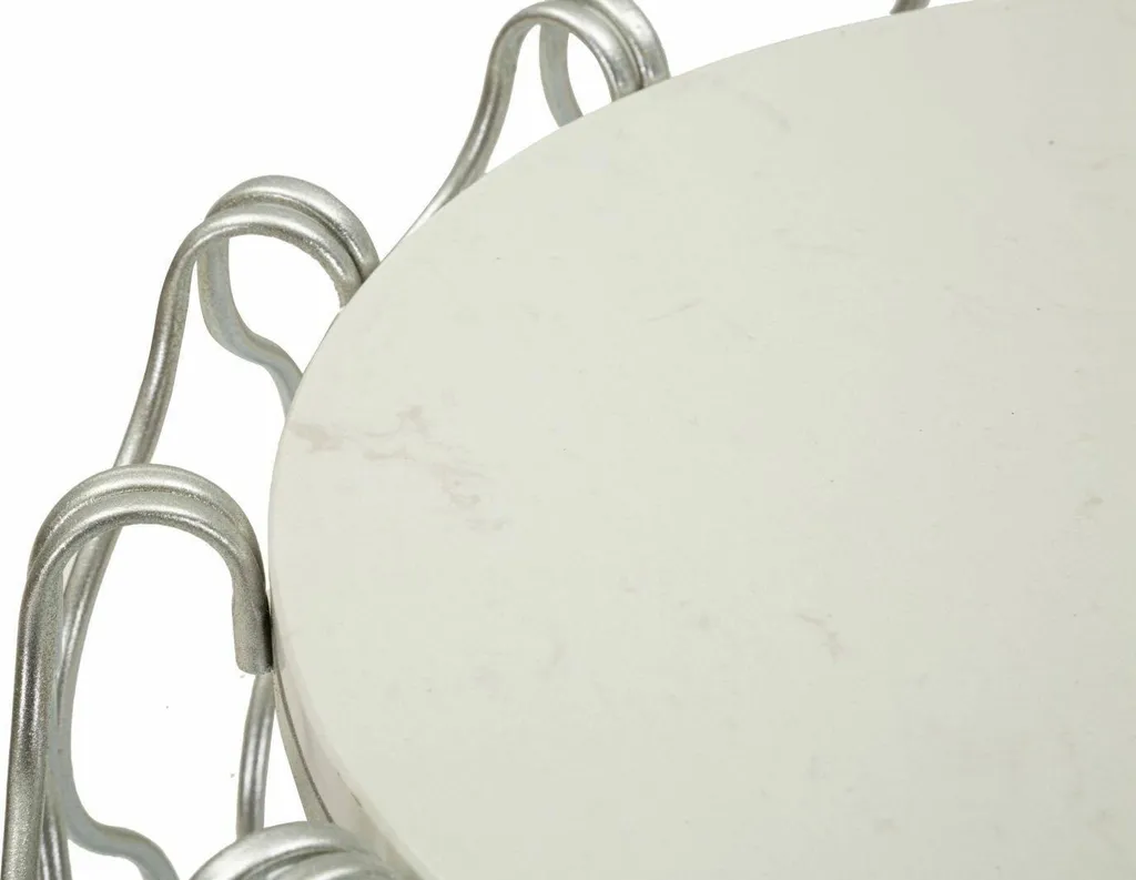 Petite Table Basse Argentée Châteaux pour Salon avec Range-Magazines - 4