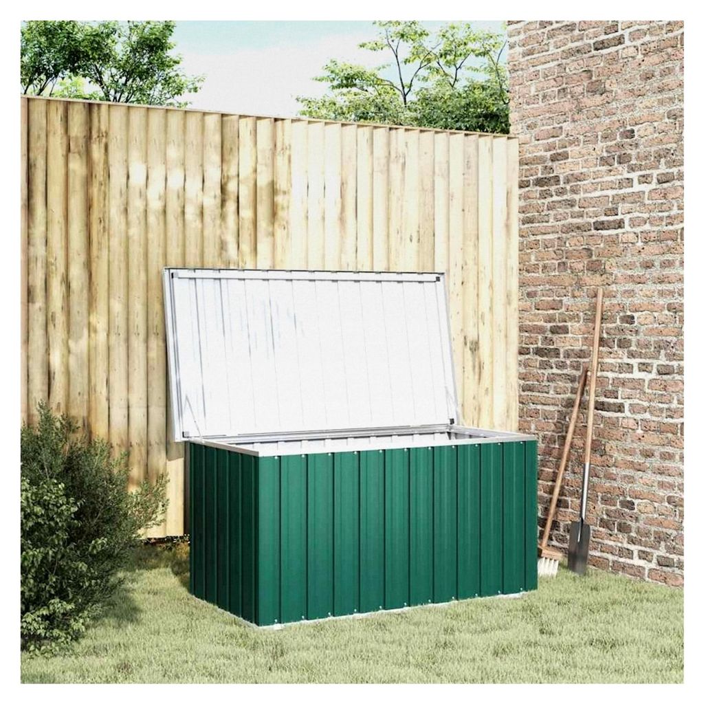 Gartenbox Grün 129x67x65 cm - Auflagenbox für Balkon und Flächen