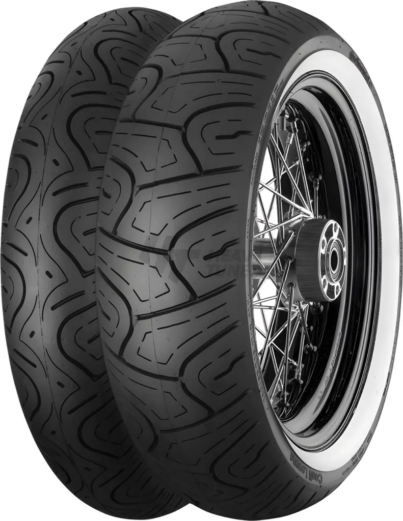Pneu Moto Custom Continental ContiLegend MT90 B16 74H Flanc Blanc Large