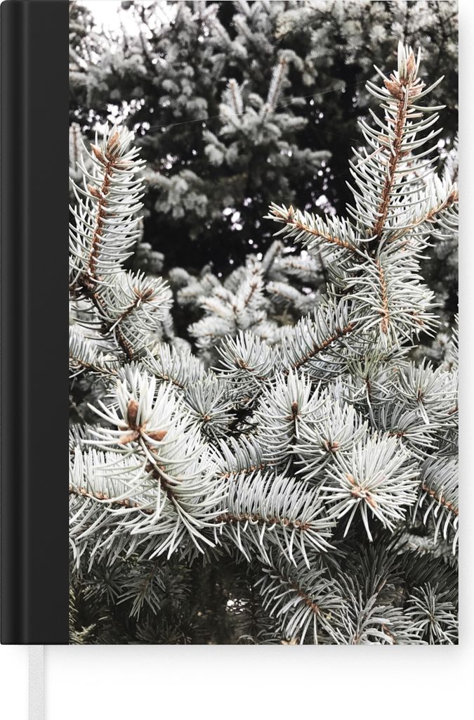 MuchoWow Notizbuch Tagebuch Haushaltsbuch Notebook A5 Winter - Baum - Äste - Notizblock - Notizheft - Notebook - Schreibblock - Papier