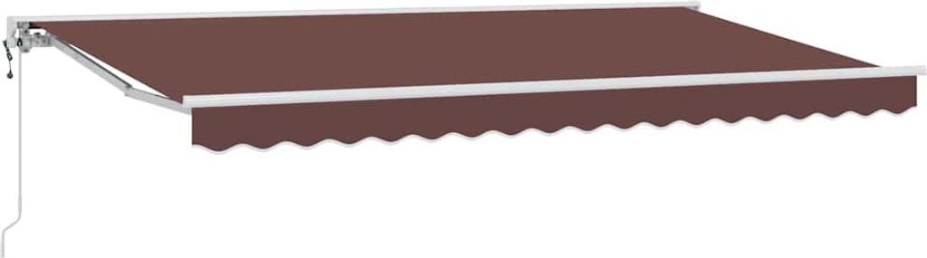 vidaXL Markisenrahmen Braun 400 x 200 cm Polyester mit PolyurethanBeschichtung