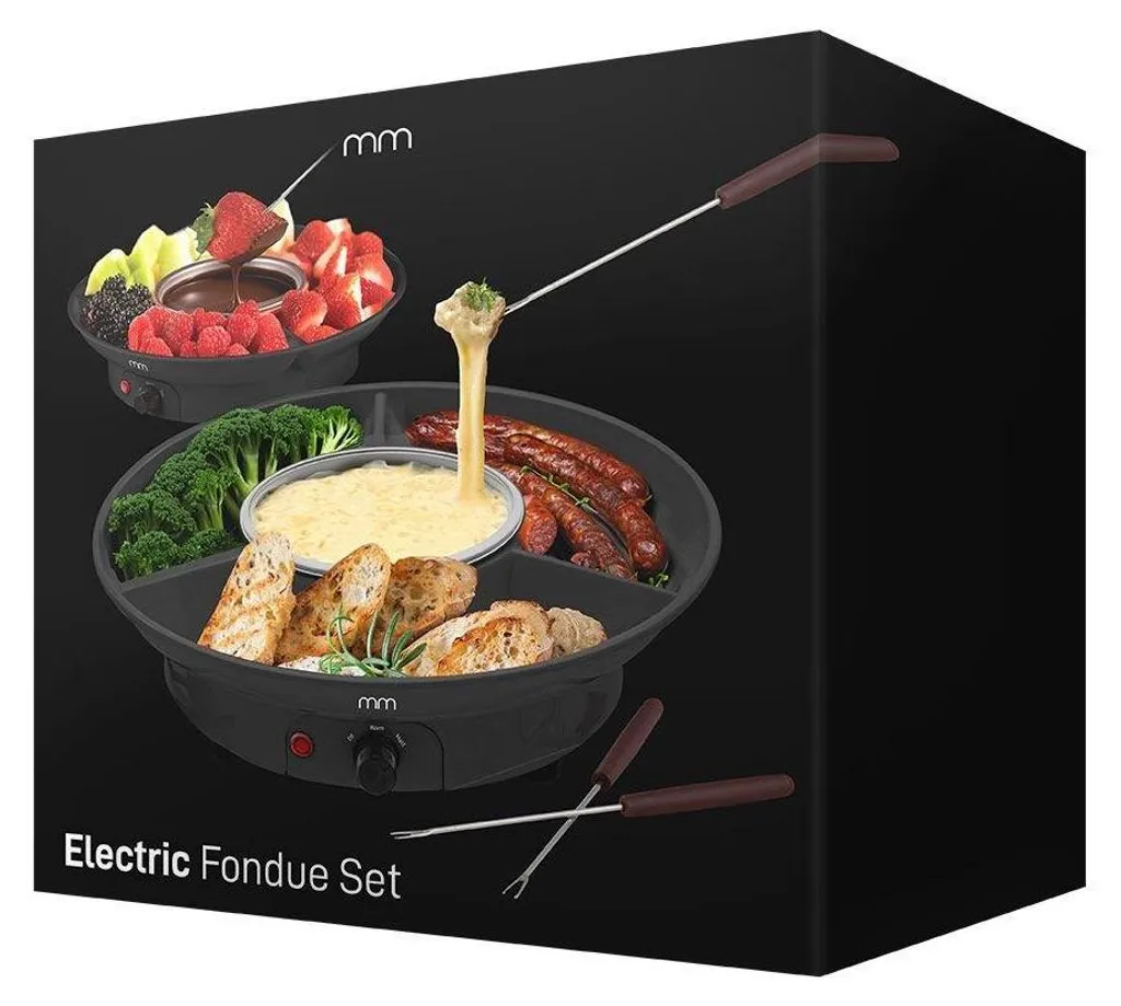 Appareil fondue électrique pour soirées chocolatées et snacks festifs