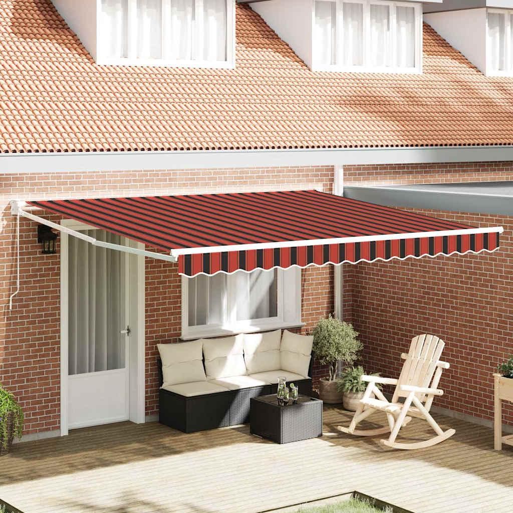 Maison Exclusive - Markise Rot und Schwarz 350 x 250 x 165 cm Polyester