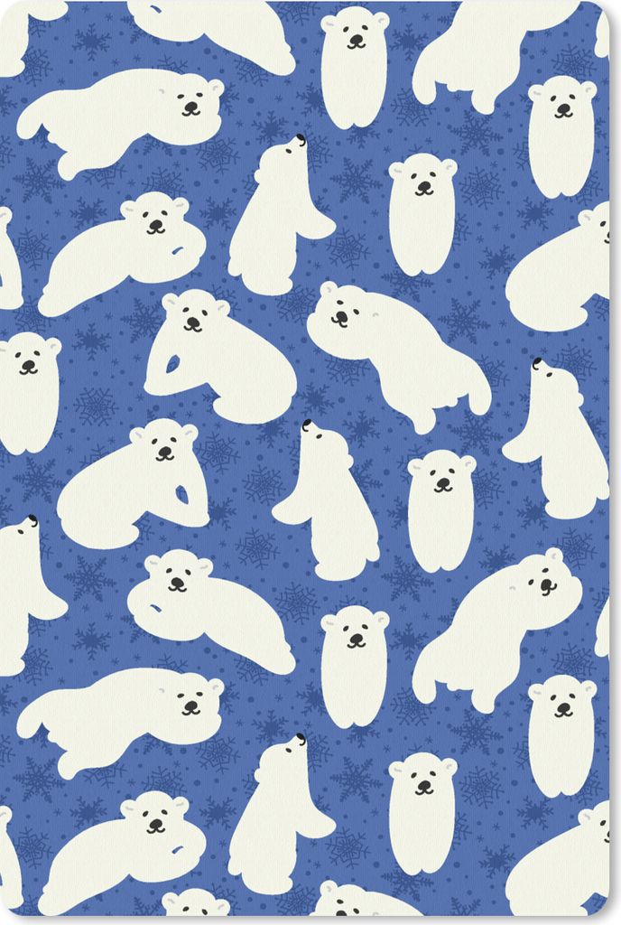 MuchoWow Mauspad Mousepad Schnee - Eisbär - Tiere - Winter - Muster 18x27 cm - Mousepads - Maus Mat - Pad - Mausunterlage