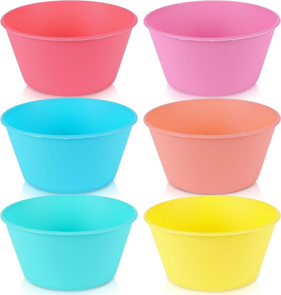6x wiederverwendbares Picknick-Schüsseln-Set aus Kunststoff, 400 ml